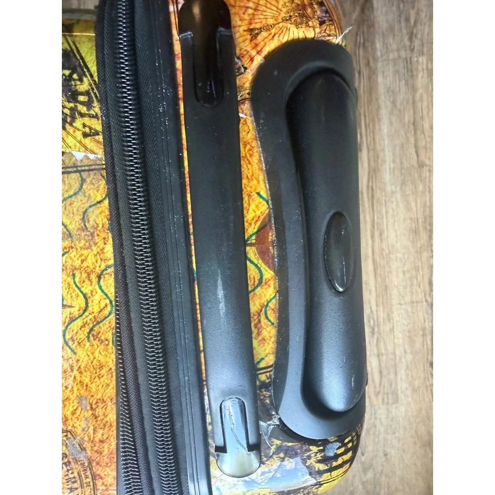 Heys World Map Voyage Hardside Spinner Suitcase Multicolor Carry-On Luggage 